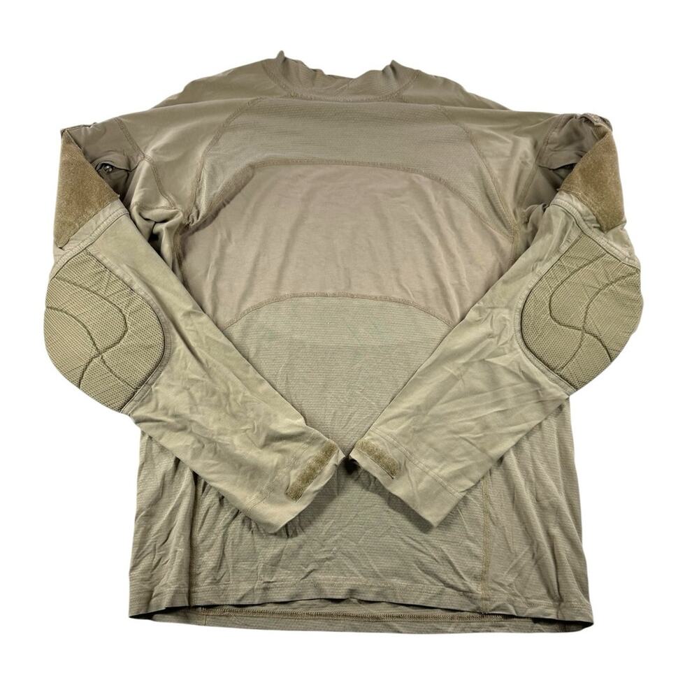 Massif Navair Combat Shirt Mens L Flame Resistant Tan FR Tactical Military Top
